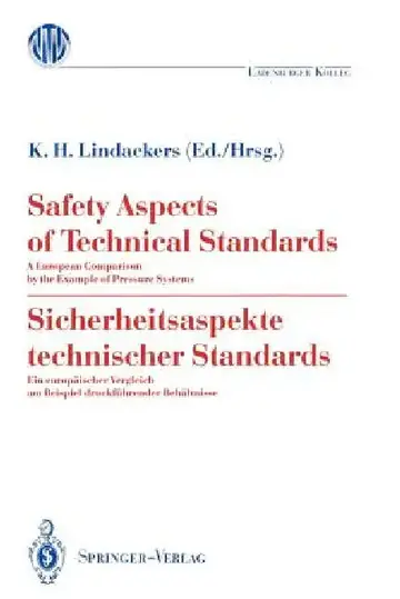 Cover of Safety Aspects of Technical Standards / Sicherheitsaspekte Technischer Standards