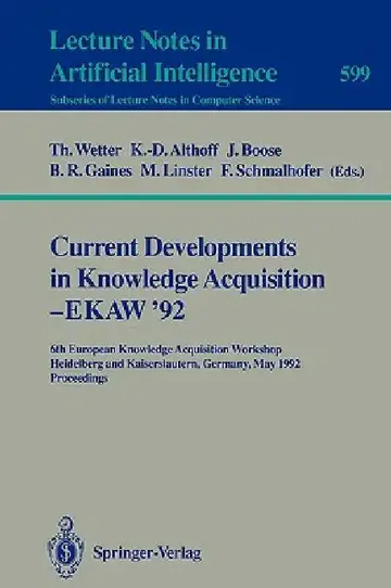 Cover of Current Developments in Knowledge Acquisition - Ekaw'92