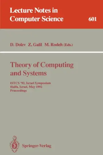Cover of Theory of Computing and Systems