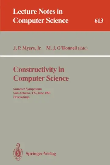 Cover of Constructivity in Computer Science