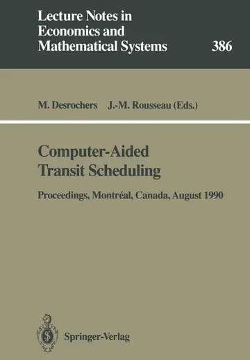 Cover of Computer-Aided Transit Scheduling