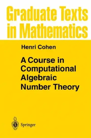 Cover of A Course in Computational Algebraic Number Theory
