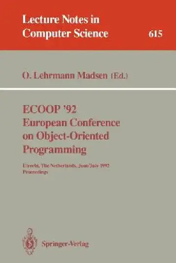 Cover of Ecoop '92. European Conference on Object-Oriented Programming