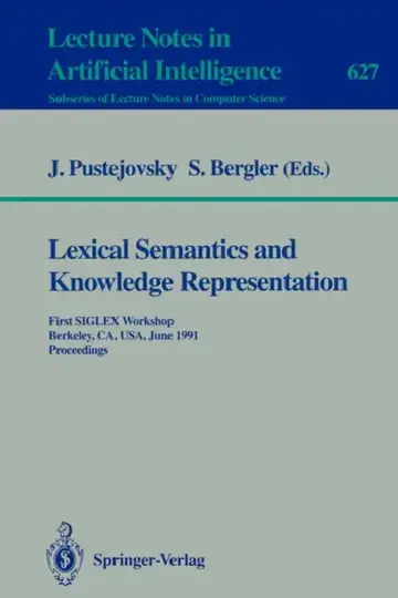 Cover of Lexical Semantics and Knowledge Representation