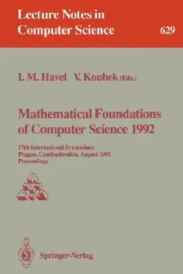 Cover of Mathematical Foundations of Computer Science 1992