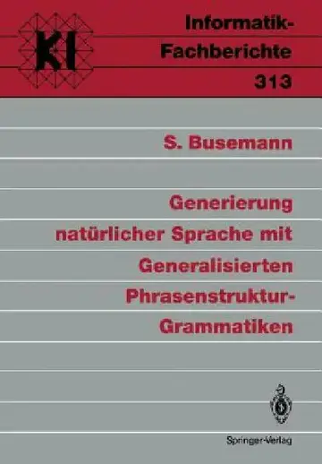 Cover of Generierung Natürlicher Sprache Mit Generalisierten Phrasenstruktur-Grammatiken