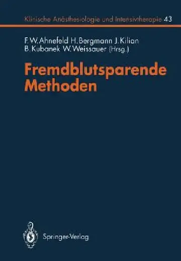 Cover of Fremdblutsparende Methoden
