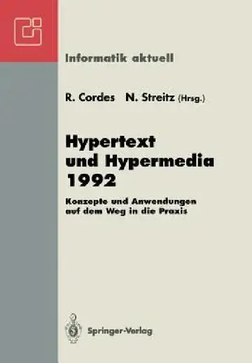 Cover of Hypertext Und Hypermedia 1992