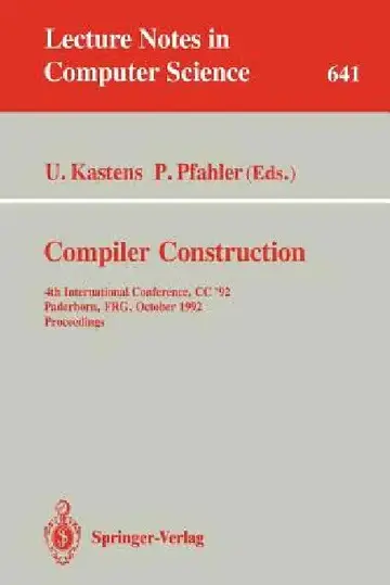 Cover of Compiler Construction