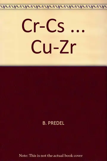 Cover of Cr-Cs ... Cu-Zr