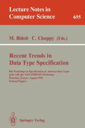 Cover of Recent Trends in Data Type Specification