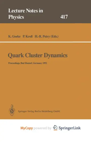 Cover of Quark Cluster Dynamics