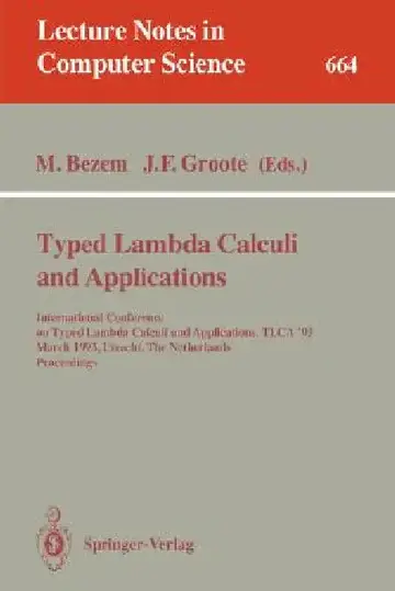 Cover of Typed Lambda Calculi and Applications