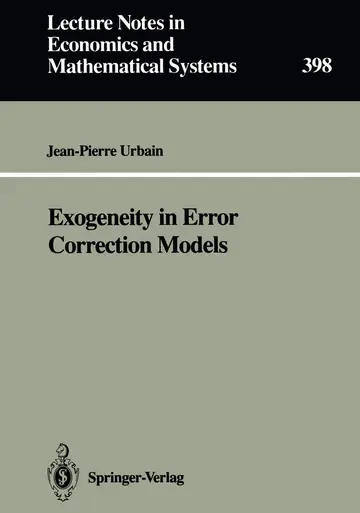 Cover of Exogeneity in Error Correction Models