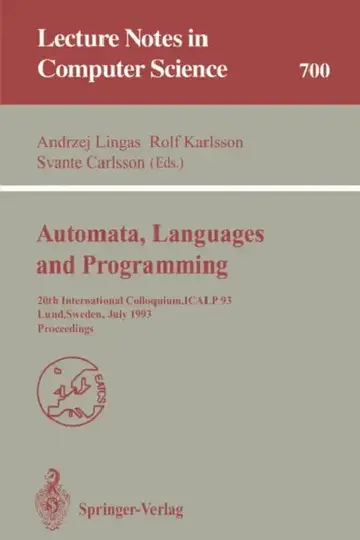 Cover of Automata, Languages and Programming