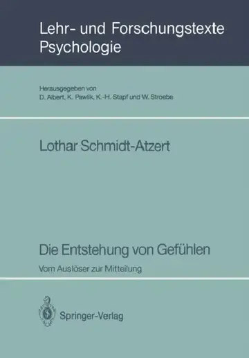 Cover of Die Entstehung Von Gefühlen