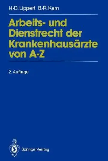 Cover of Arbeits- Und Dienstrecht Der Krankenhausärzte Von A--Z