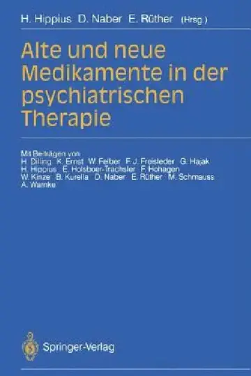 Cover of Alte Und Neue Medikamente in Der Psychiatrischen Therapie