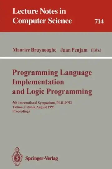 Cover of Programming Language Implementation and Logic Programming