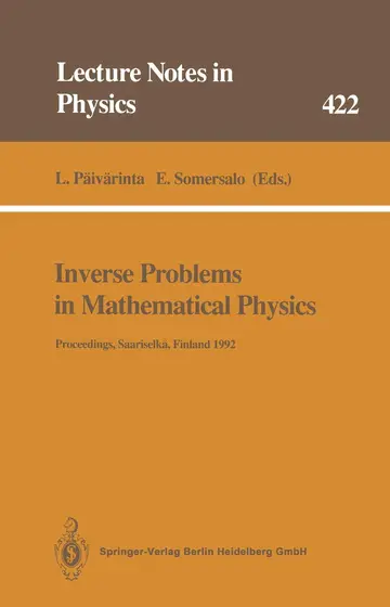 Cover of Inverse Problems in Mathematical Physics
