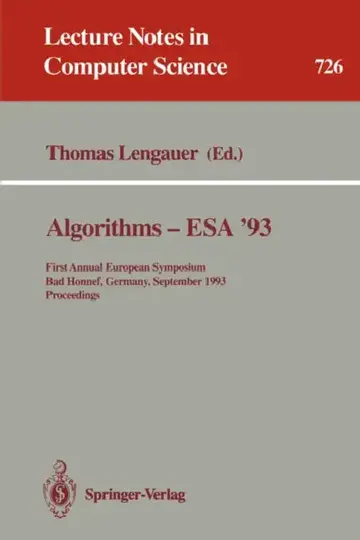 Cover of Algorithms - ESA '93