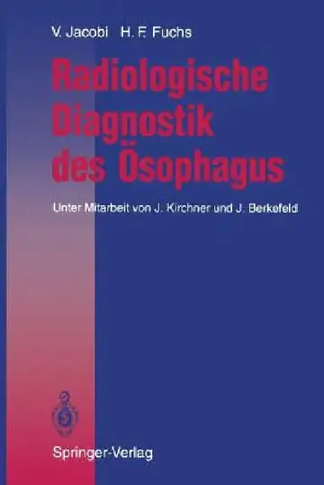 Cover of Radiologische Diagnostik Des Ösophagus