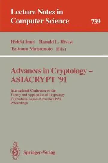 Cover of Advances in Cryptology - Asiacrypt '91