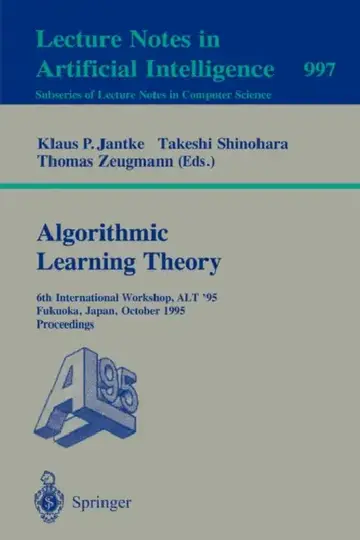 Cover of Algorithmic Learning Theory