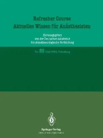 Cover of Aktuelles Wissen Für Anästhesisten