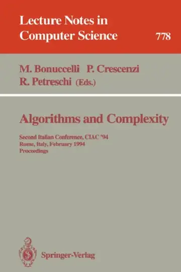 Cover of Algorithms and Complexity
