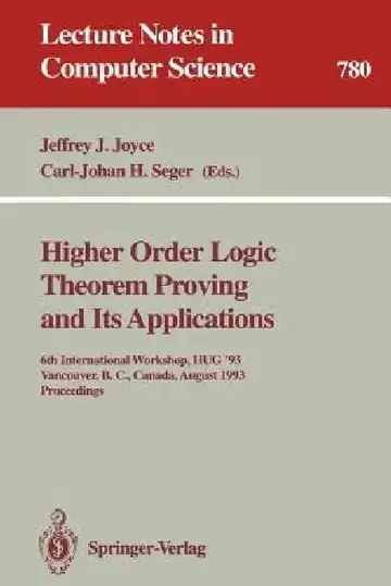 Cover of Higher Order Logic Theorem Proving and Its Applications