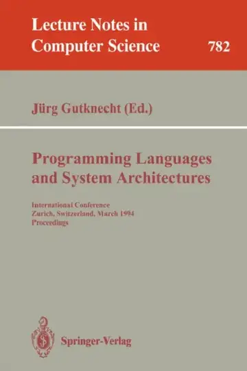 Cover of Programming Languages and System Architectures