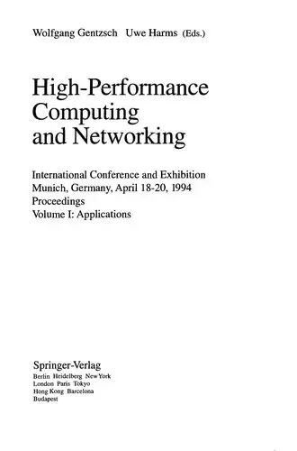 Cover of High-Performance Computing and Networking