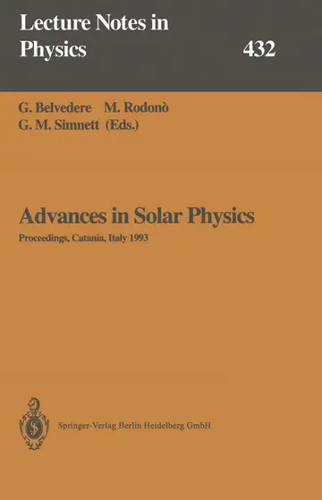 Cover of Advances in Solar Physics