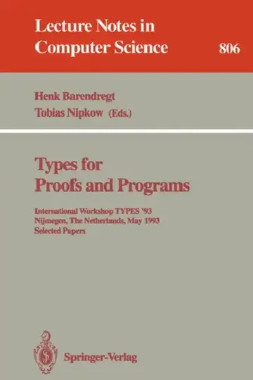 Cover of Types for Proofs and Programs