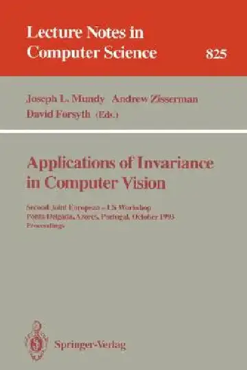 Cover of Applications of Invariance in Computer Vision