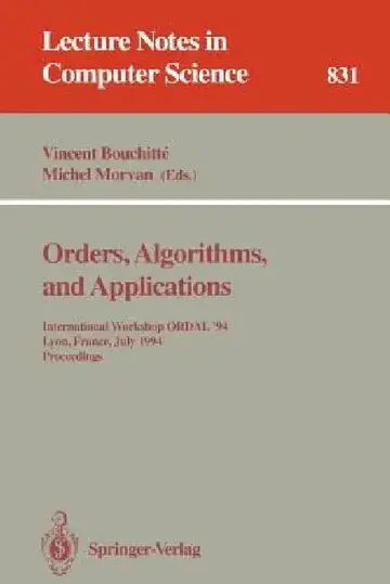 Cover of Orders, Algorithms and Applications