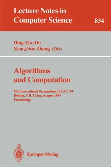 Cover of Algorithms and Computation