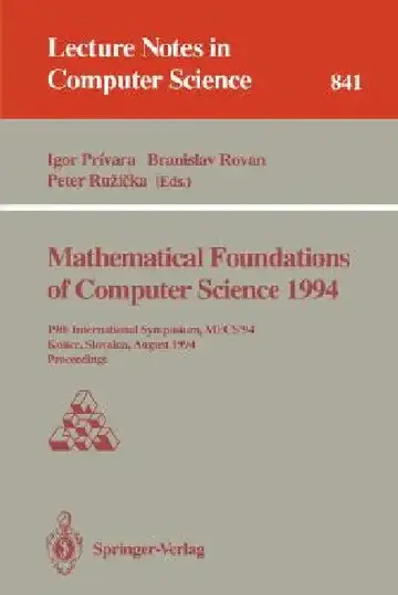 Cover of Mathematical Foundations of Computer Science 1994