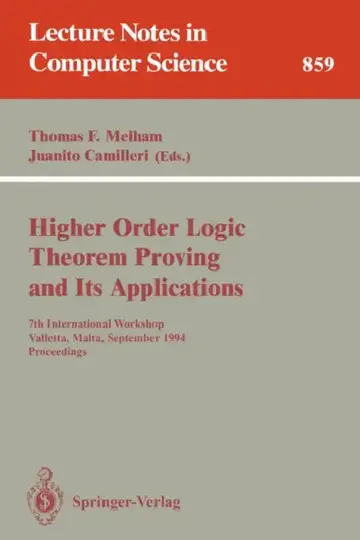 Cover of Higher Order Logic Theorem Proving and Its Applications