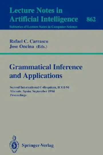 Cover of Grammatical Inference and Applications