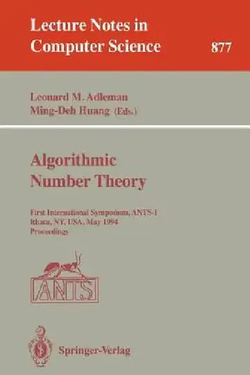 Cover of Algorithmic Number Theory