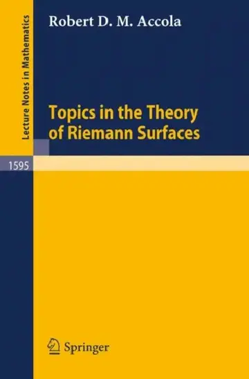Cover of Topics in the Theory of Riemann Surfaces