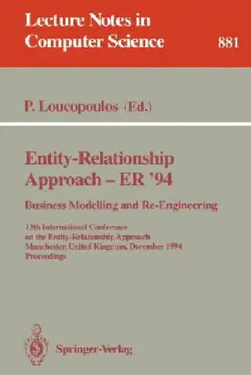 Cover of Entity-Relationship Approach - Er '94. Business Modelling and Re-Engineering