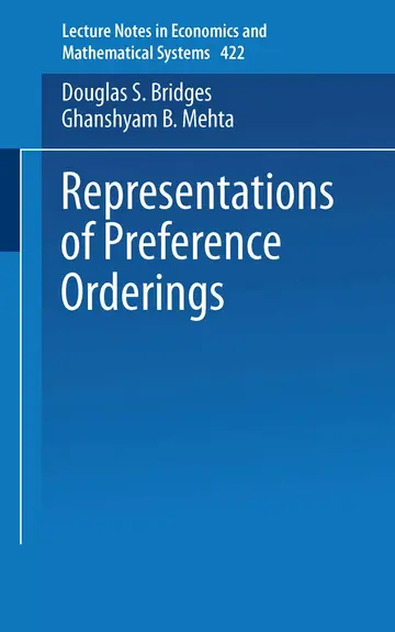 Cover of Representations of Preferences Orderings