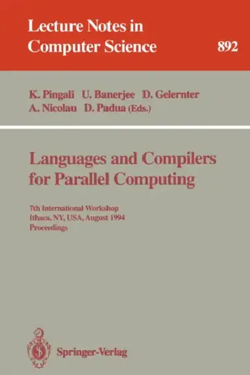 Cover of Languages and Compilers for Parallel Computing