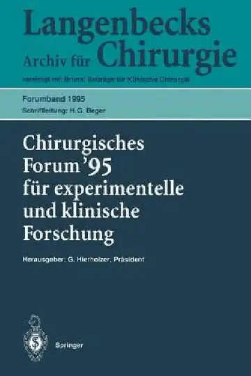 Cover of Chirurgisches Forum '95 Für Experimentelle Und Klinische Forschung