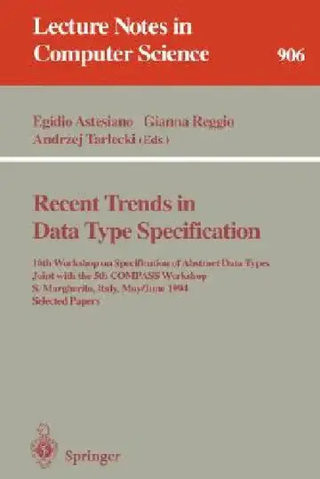 Cover of Recent Trends in Data Type Specification
