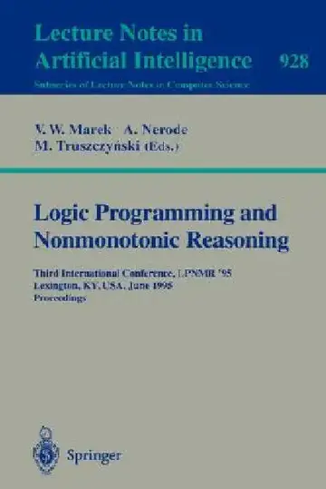 Cover of Logic Programming and Nonmonotonic Reasoning