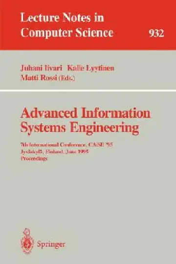 Cover of Advanced Information Systems Engineering